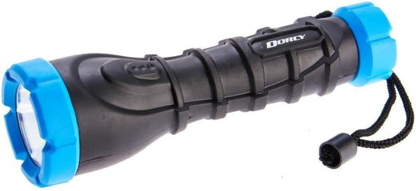 Dorcy 120-Lumen Weather Resistant LED Flashlight with Non-Slip Grip and Nylon Lanyard, Assorted Colors (41-2958)