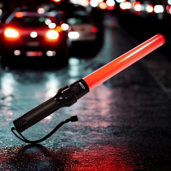 Dorcy 20-Lumen 12-Inch LED Signal Wand Flashlight with Wrist Strap Lanyard, Orange (41-1061), Reds - Image 6