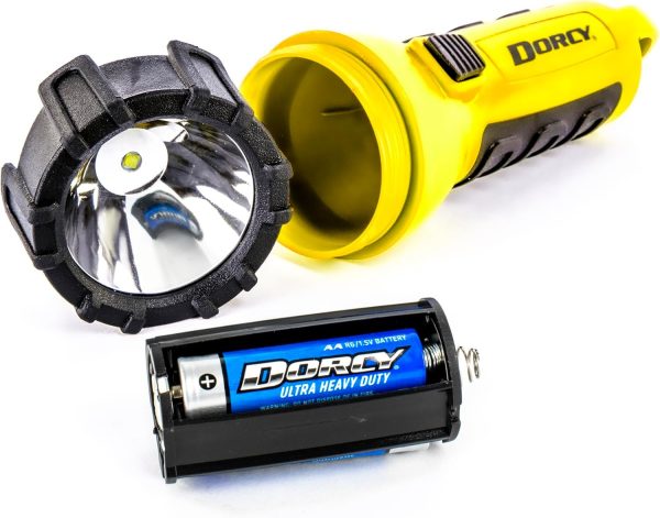 Dorcy 150 Lumen Floating Water Resistant LED Flashlight with Carabineer Clip, Yellow (41-2510) - Image 4