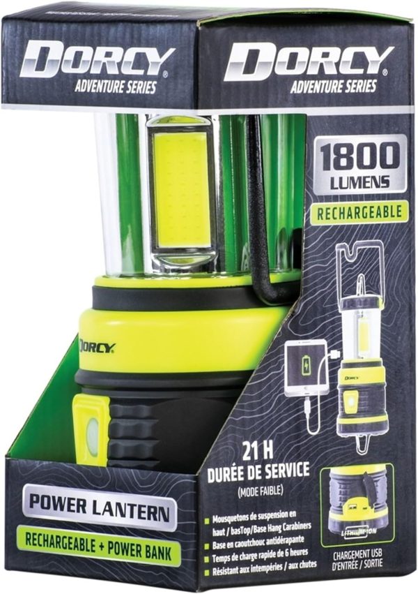 Dorcy 41-3125 1,800-Lumen Rechargeable Adventure Lantern, Multicolored - Image 3